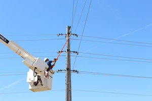Temporary Power Pole Installation, Sonoma County